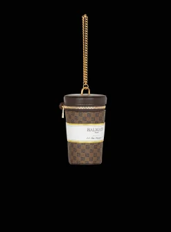 Coffee Cup Minaudi&egrave;re In Mini Monogram Canvas-Balmain Sale