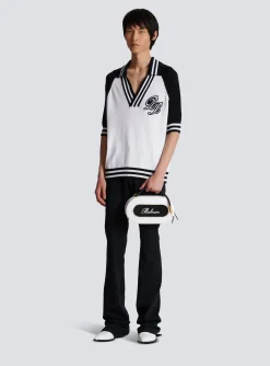 College Baseball PB Signature Knit Polo Shirt-Balmain Store