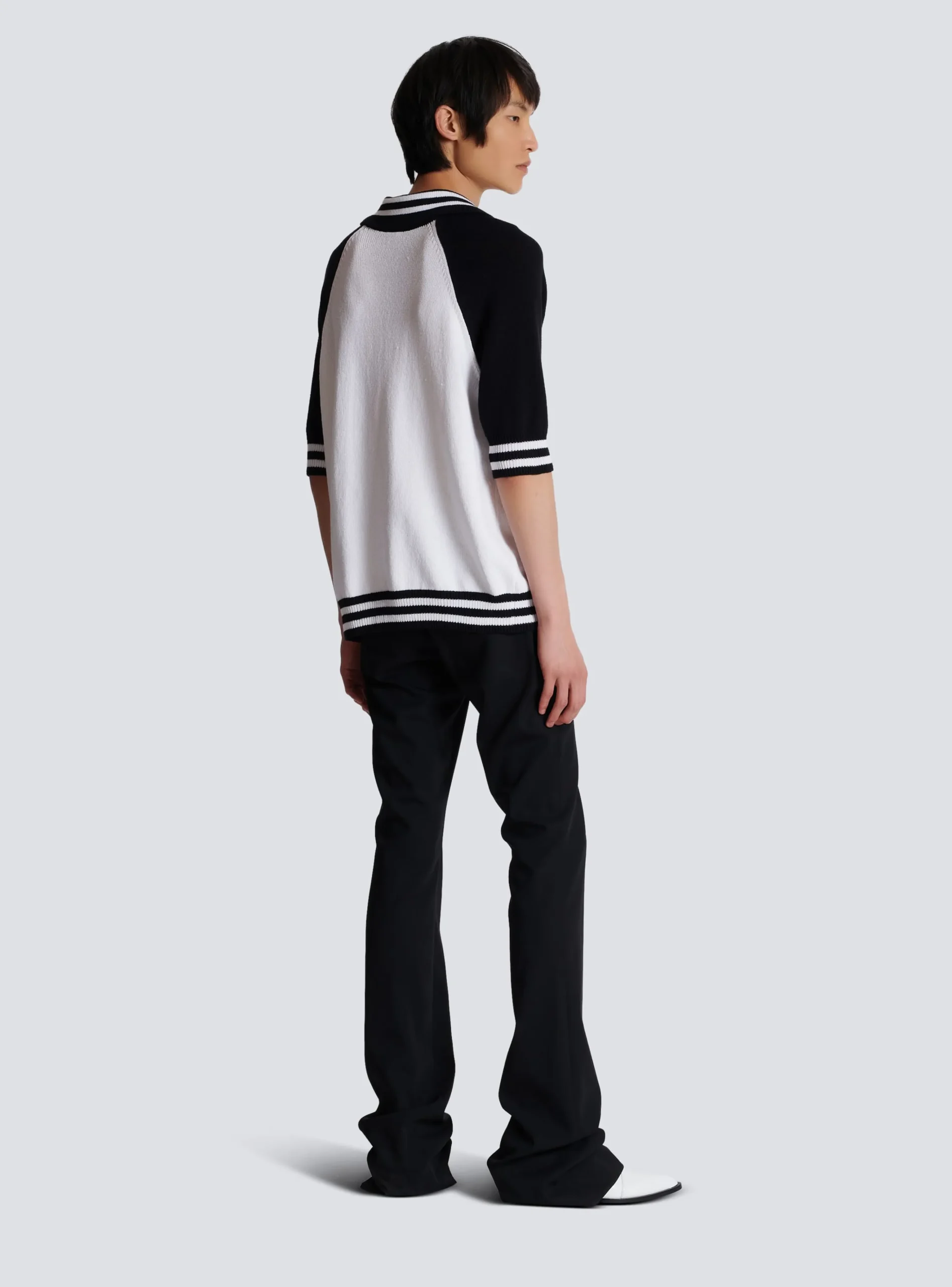 College Baseball PB Signature Knit Polo Shirt-Balmain Store
