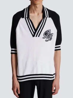College Baseball PB Signature Knit Polo Shirt-Balmain Store