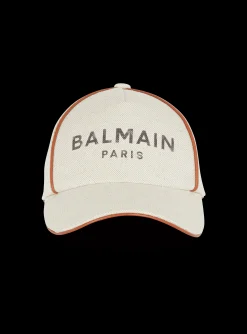Cotton B-Army Cap With Logo-Balmain Best Sale
