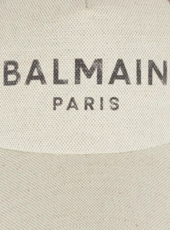 Cotton B-Army Cap With Logo-Balmain Best Sale