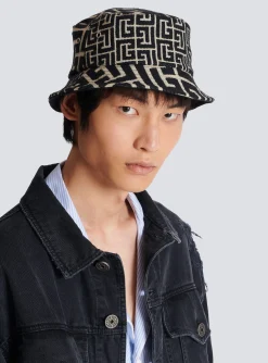 Cotton Canvas Bucket Hat With Paris Logo-Balmain Hot