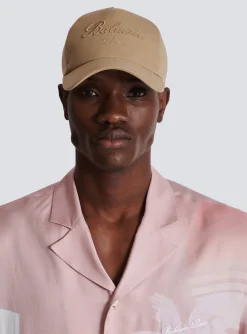 Cotton Cap With Signature Embroidery-Balmain Best