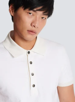 Cotton Piqu&eacute; Polo-Balmain Best Sale