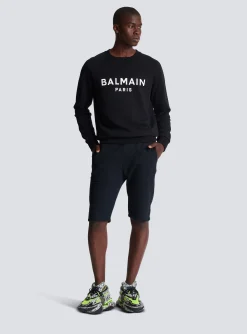 Cotton Shorts With Flocked Paris Logo-Balmain Best Sale