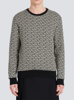 Cotton Sweatshirt With Monogram-Balmain Flash Sale