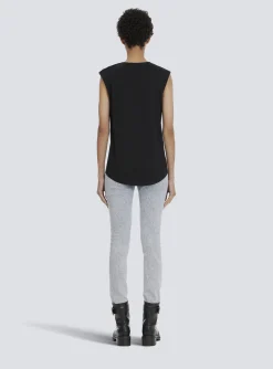 Cotton T-shirt With Logo Print-Balmain Online