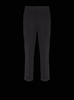 Crepe And Rhinestone Trousers-Balmain New
