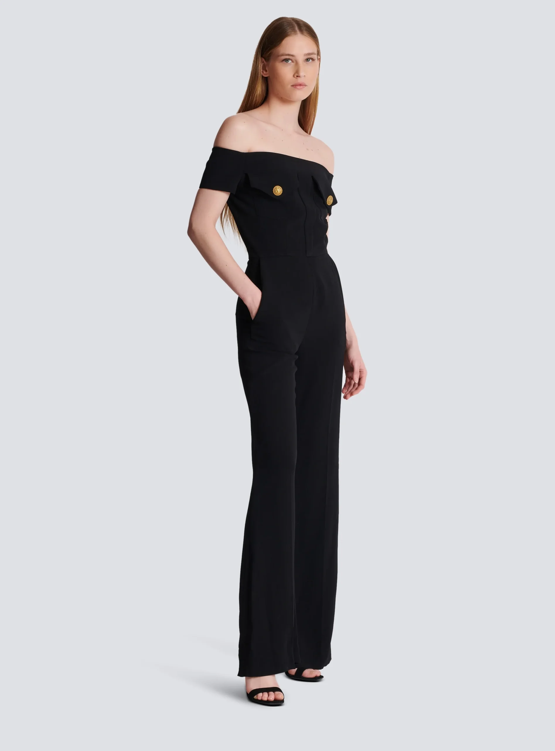 Crepe Jumpsuit-Balmain Clearance