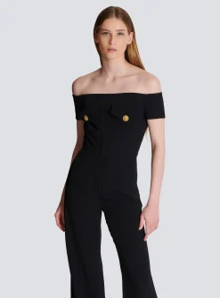 Crepe Jumpsuit-Balmain Clearance