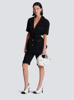 Crepe Safari Shirt-Balmain Fashion
