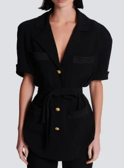 Crepe Safari Shirt-Balmain Fashion
