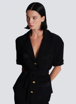 Crepe Safari Shirt-Balmain Fashion