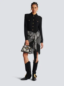 Crepe Shirt With Golden Buttons-Balmain Sale