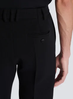 Crepe Straight-cut Trousers-Balmain Clearance
