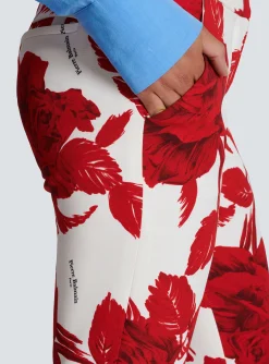Crepe Trousers With Roses Print-Balmain Best