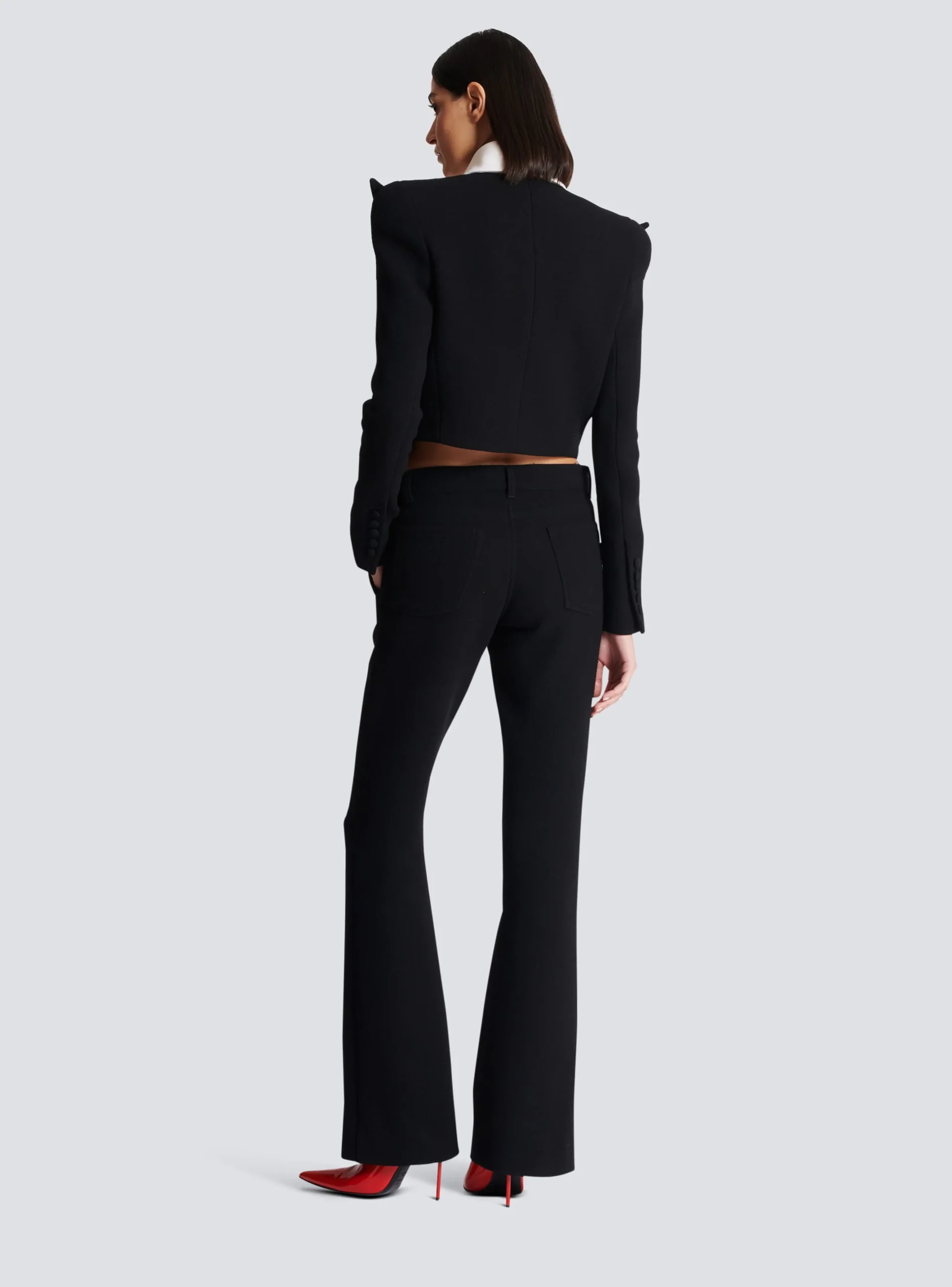 Cropped 6-button Crepe Jacket-Balmain Cheap