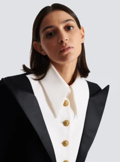 Cropped 6-button Crepe Jacket-Balmain Cheap