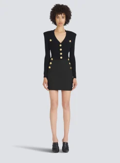 Cropped Eco-designed Knit Cardigan With Gold-tone Buttons-Balmain Hot