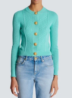 Cropped Knit Cardigan-Balmain Discount