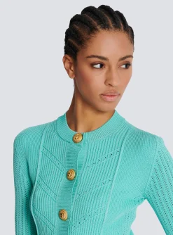 Cropped Knit Cardigan-Balmain Discount