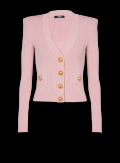 Cropped Knit Cardigan-Balmain Discount