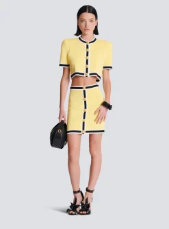Cropped Knit Cardigan-Balmain Best Sale