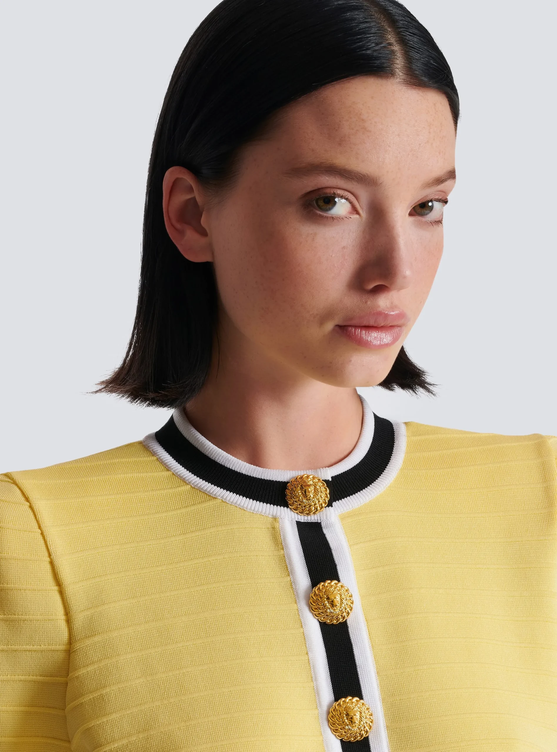 Cropped Knit Cardigan-Balmain Best Sale