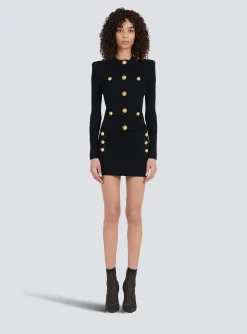 Cropped Knit Cardigan With Gold-tone Buttons-Balmain Flash Sale