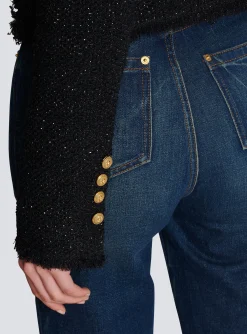 Cropped Lurex Tweed Jacket-Balmain Hot