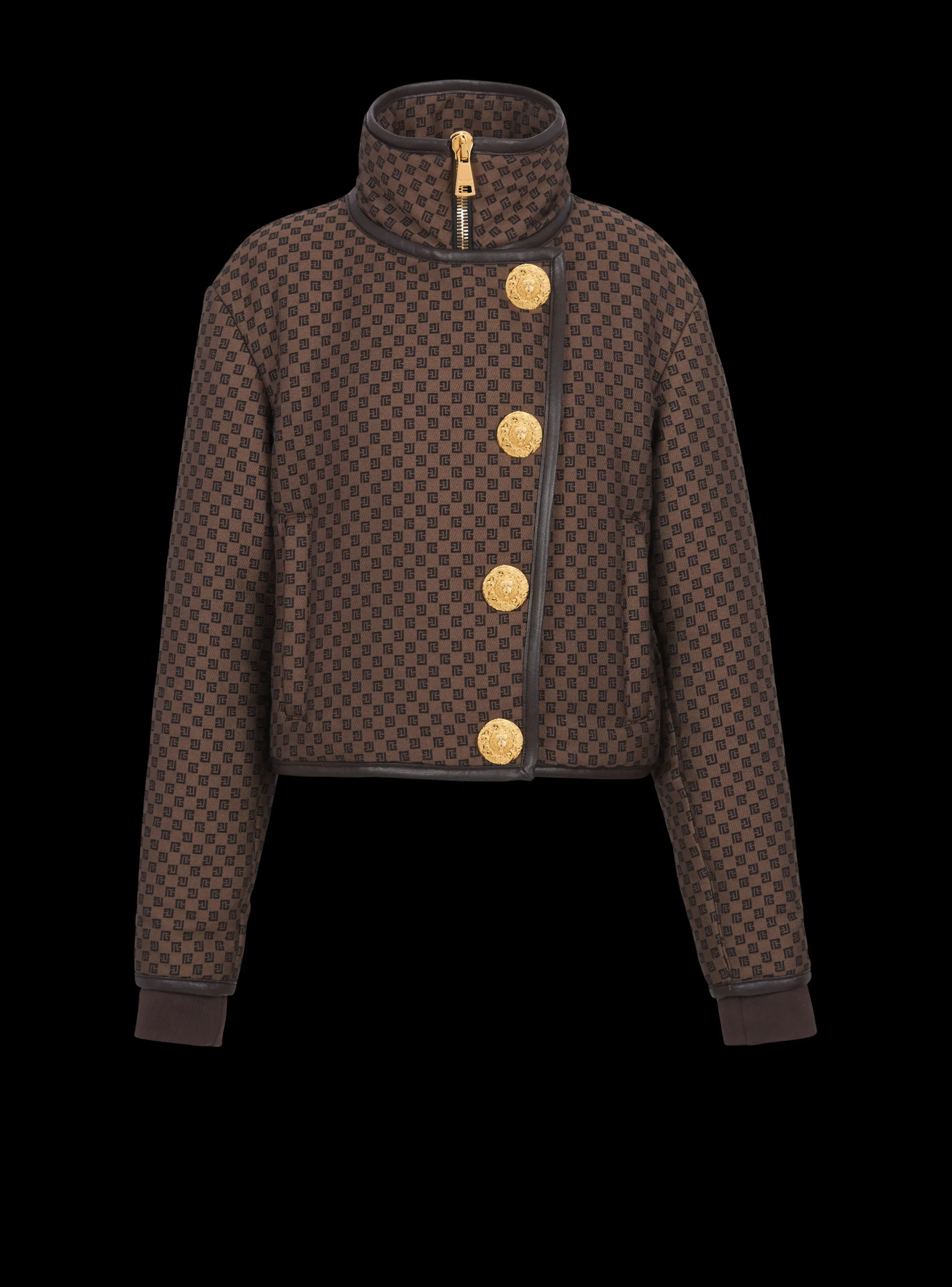 Cropped Mini Monogram Jacket-Balmain Cheap