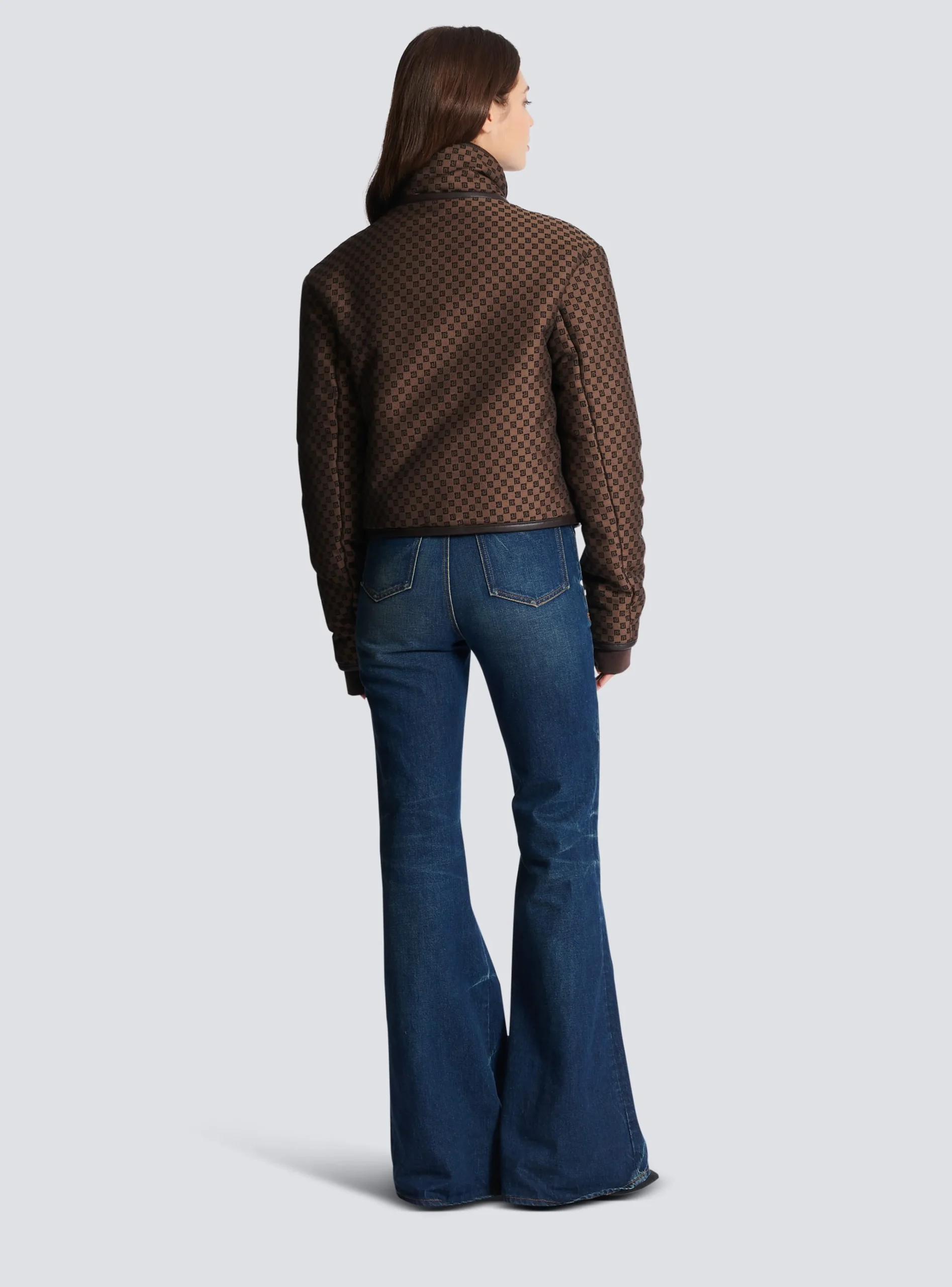 Cropped Mini Monogram Jacket-Balmain Cheap