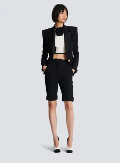 Cycling Shorts In Double Crepe-Balmain Shop