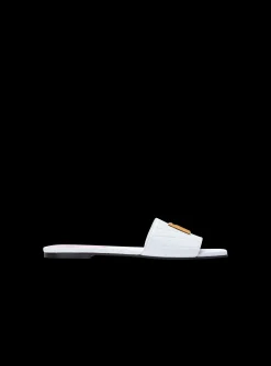 Dafne Calfskin Mules With Embossed Grid-Balmain Best Sale