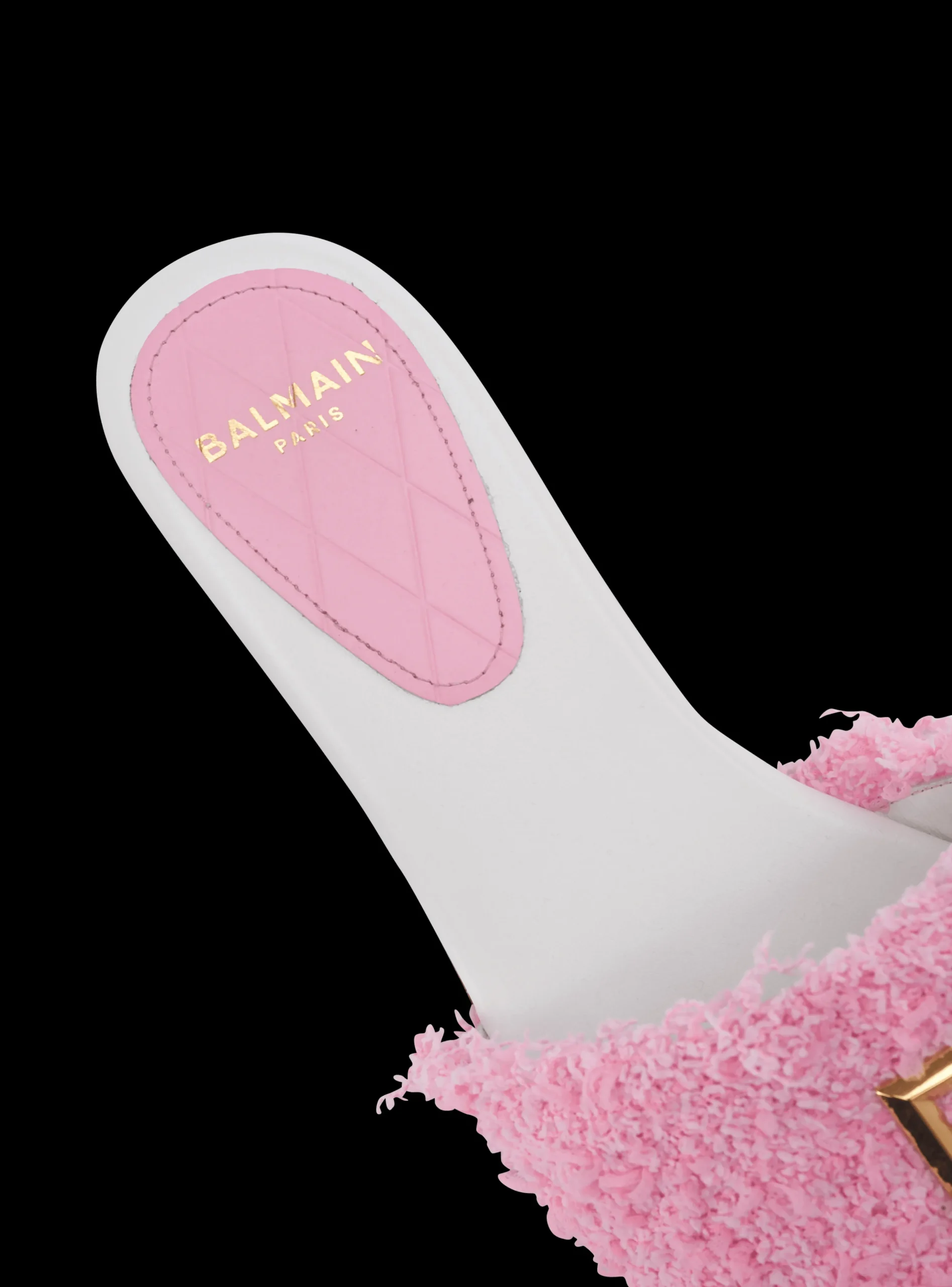 Dafne Leather And Tweed Mules-Balmain Shop