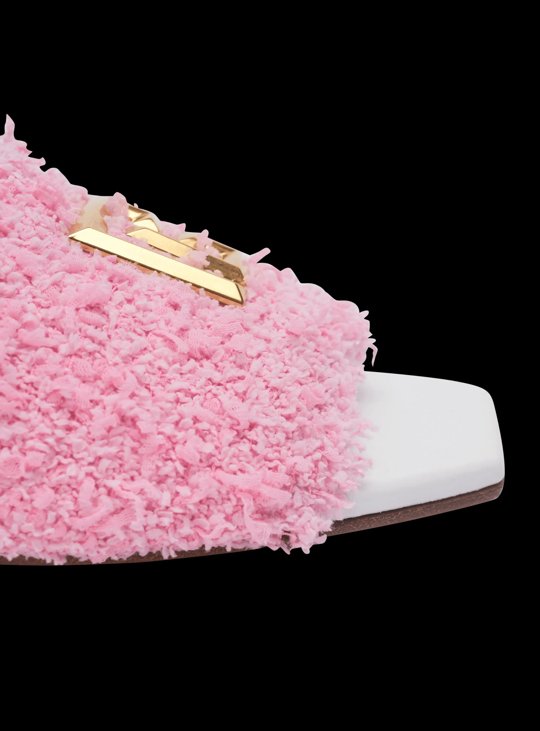 Dafne Leather And Tweed Mules-Balmain Shop