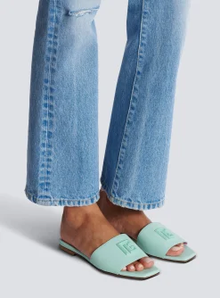 Dafne PB Mules In Calfskin-Balmain Discount
