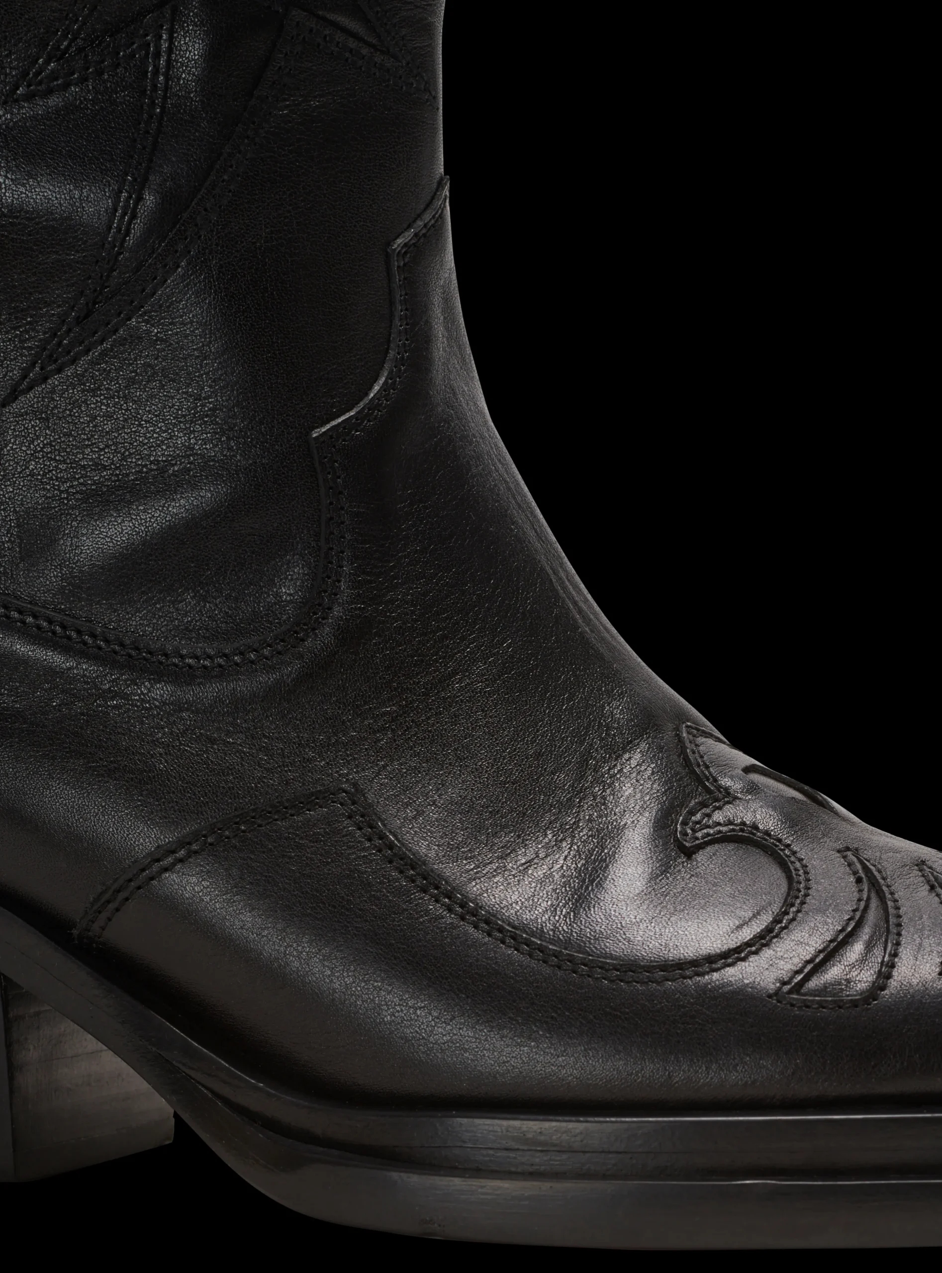Dan Patchwork Leather Boots-Balmain Store