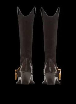 Dan Western Suede Leather Boots-Balmain Outlet