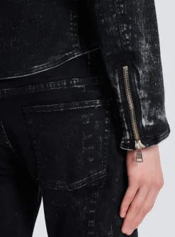 Denim Biker Jacket-Balmain Discount