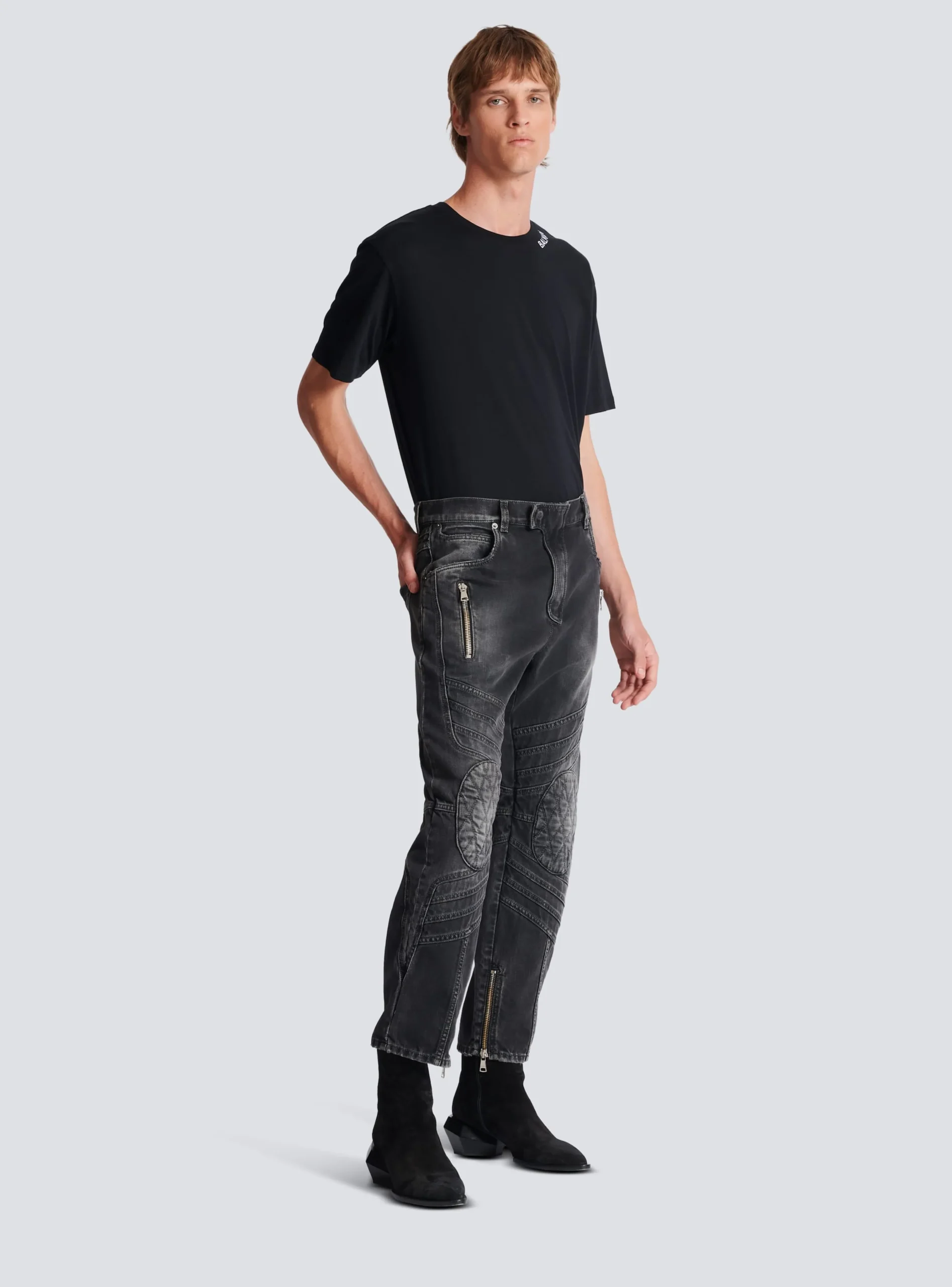 Denim Biker Jeans-Balmain Best