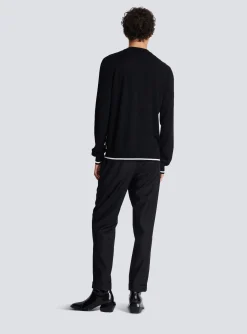 Diamond Paris Two-tone Jacquard Jumper-Balmain Shop