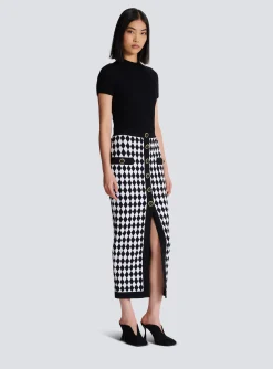 Diamond Jacquard Midi Skirt-Balmain Store