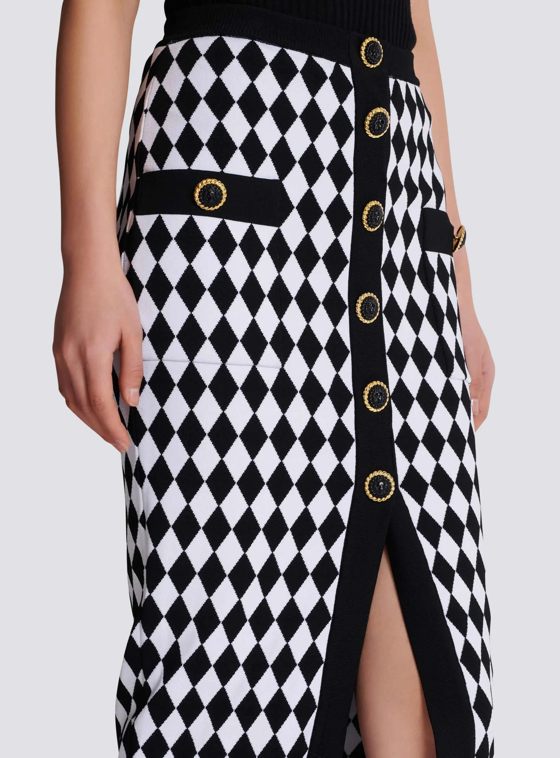 Diamond Jacquard Midi Skirt-Balmain Store