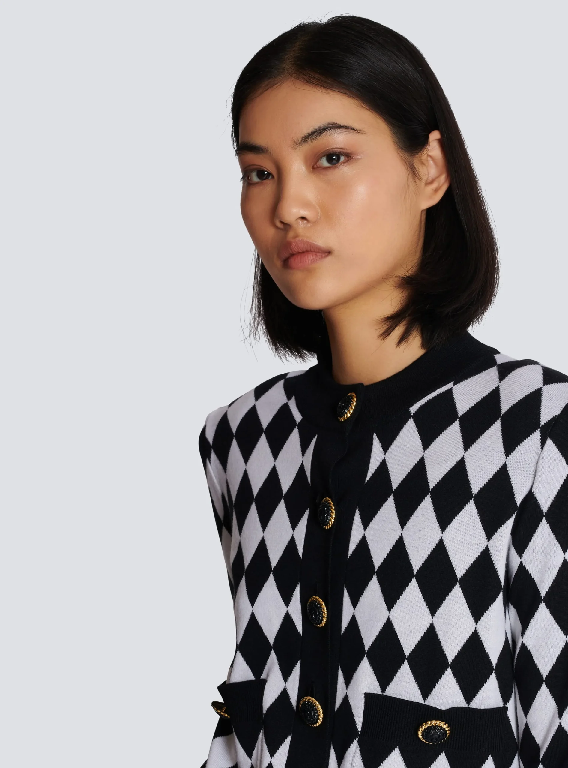 Diamond Knit Cardigan-Balmain Fashion