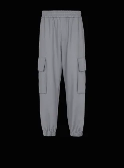 Double Crepe Wool Cargo Trousers-Balmain Discount