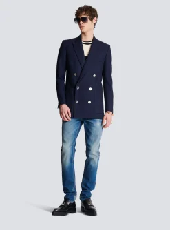 Double-breasted Buttoned Blazer-Balmain Online