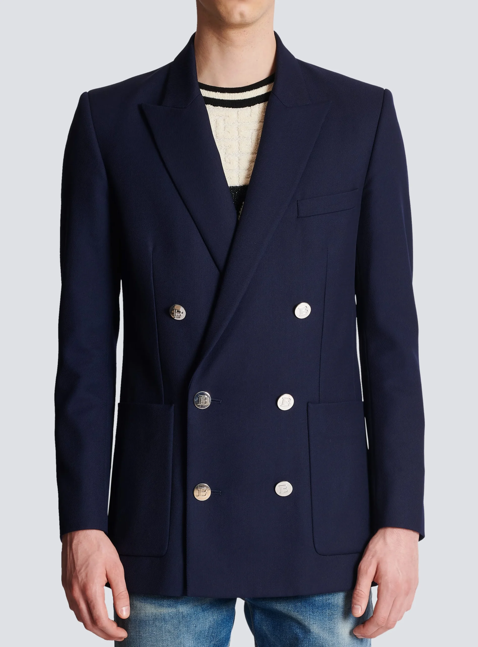 Double-breasted Buttoned Blazer-Balmain Online