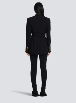 Double-breasted Fuchsia Eco-designed Blazer-Balmain Cheap